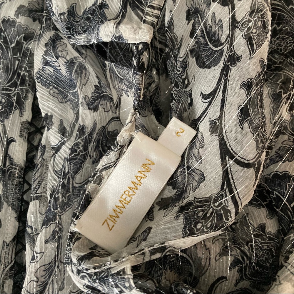 Zimmermann Flouncy Silk Romper Play Suit Size 8 - Picture 4 of 6